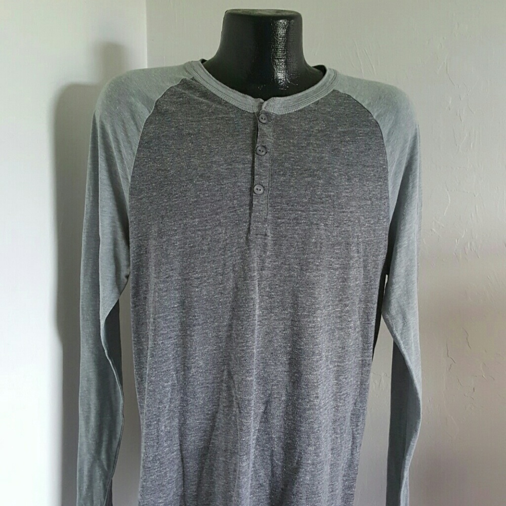 Lularoe gray top t-t-shirt long sleeve women size M
